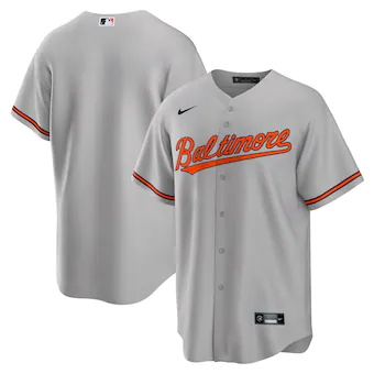 mens nike gray baltimore orioles road replica team jersey_p